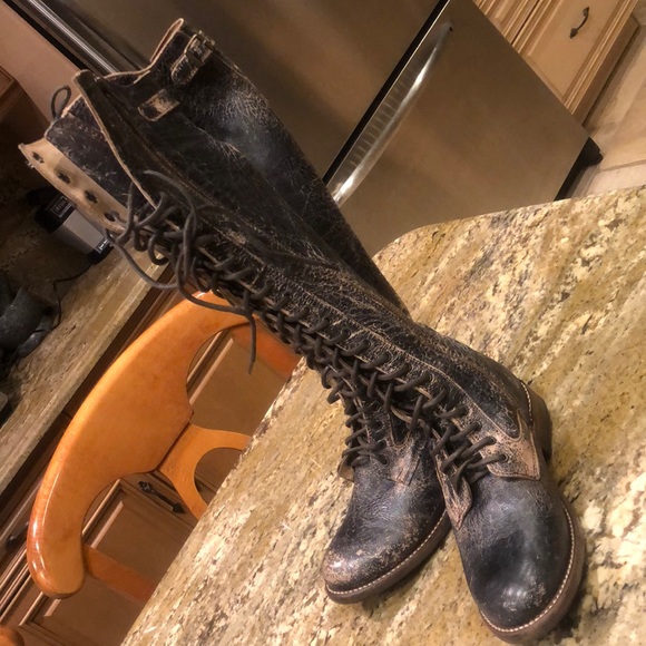 BedStu cobbler Della Laceup boot sz 6  black luxe - Picture 2 of 12